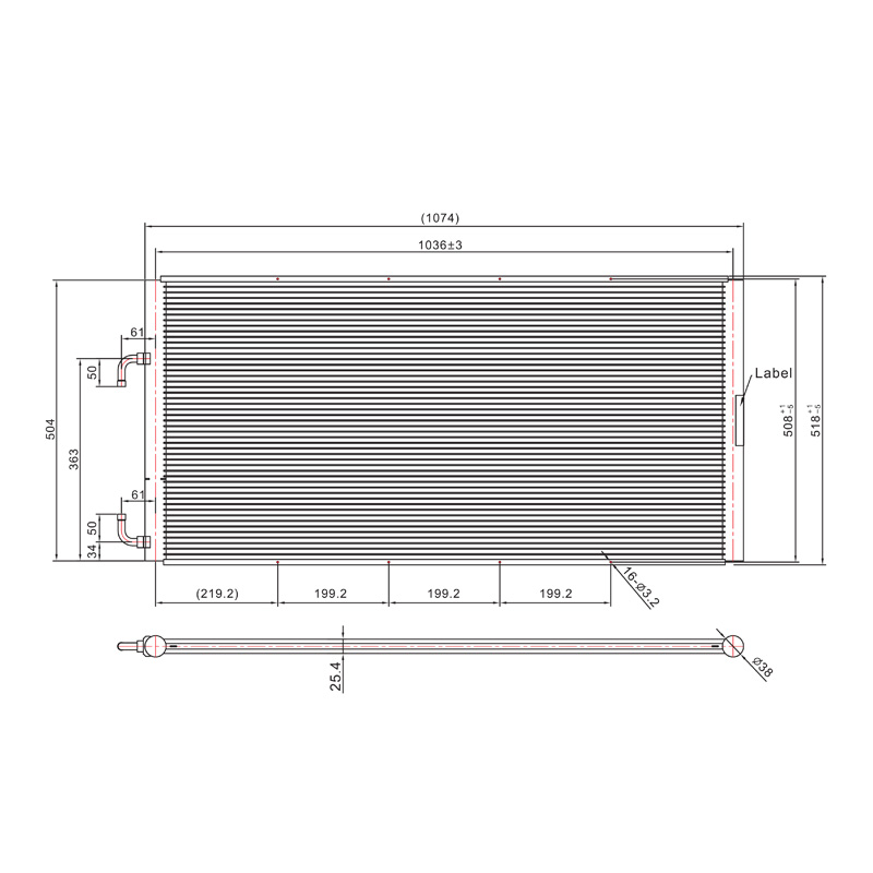 SC-1500 冷凝器盘管微通道热交换器C-1500 SC-1500 冷凝器盘管微通道热交换器C-1500
